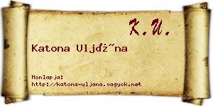 Katona Uljána névjegykártya